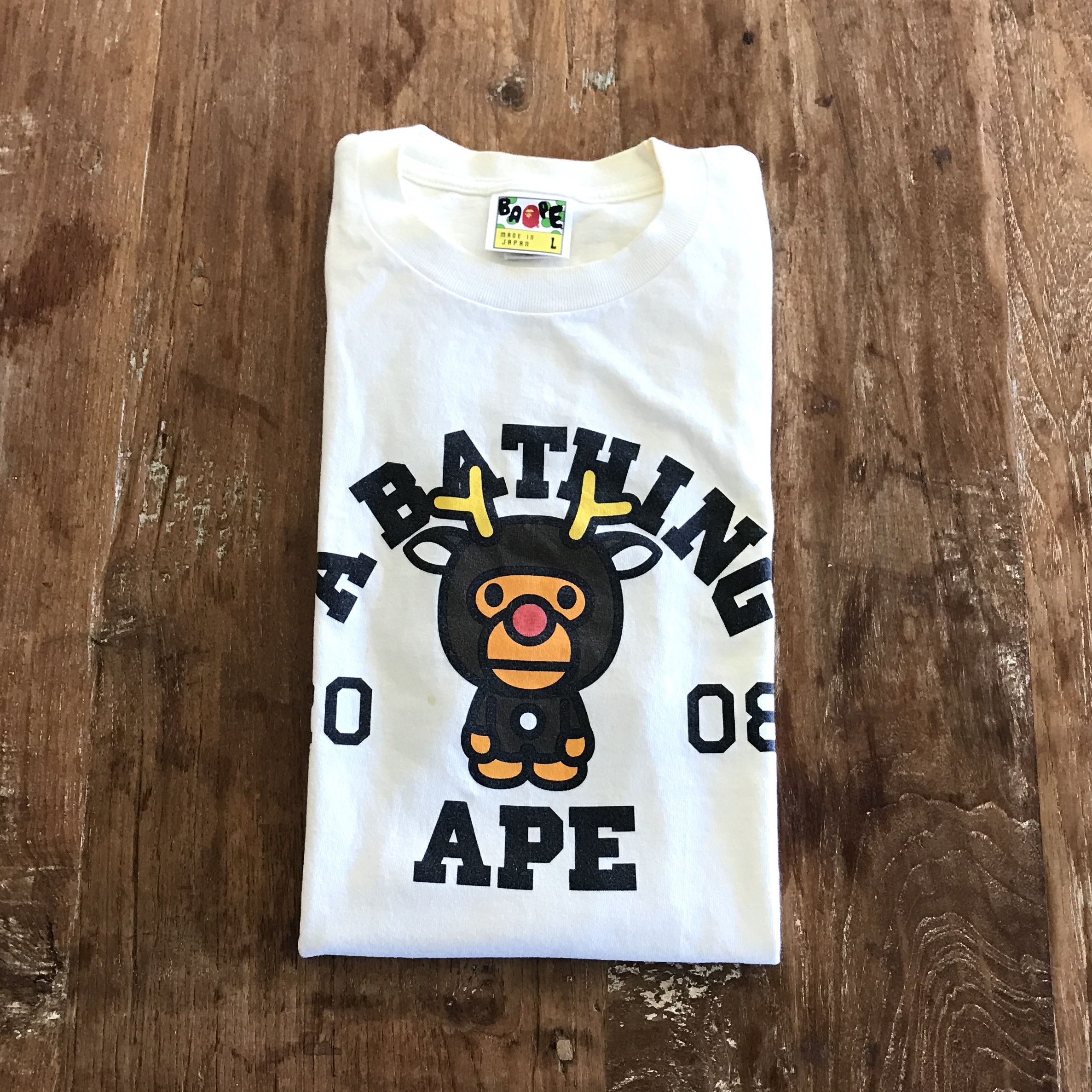 Bape 2008 Reindeer College Tee Hoodie, Sweatshirt | FlexRushtees.com