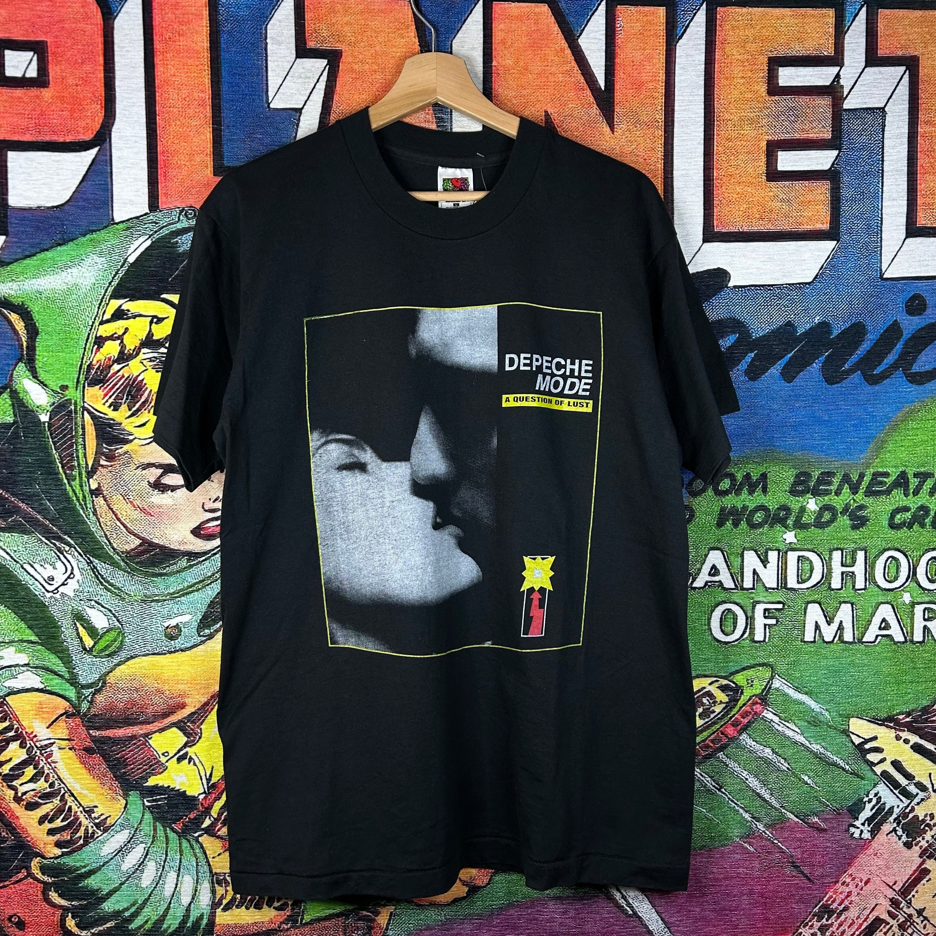 Vintage 90s 1990 Depeche Mode A Question Of Lust Tee Size Hoodie, Sweatshirt | FlexRushtees.com