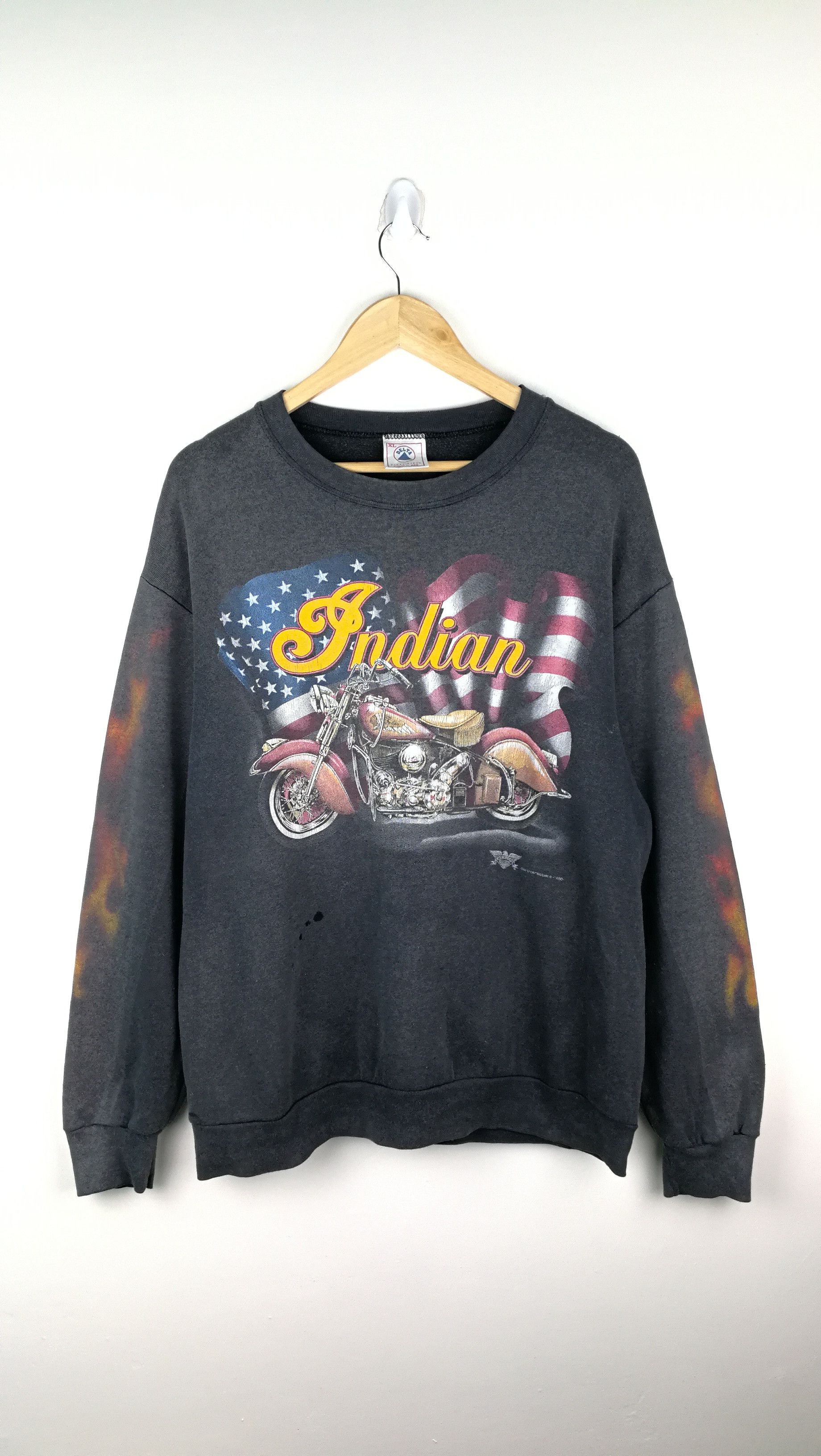 Motorcycle Vintage Indian American Biker Sweatshirt T-Shirts, Hoodie | FlexRushtees.com