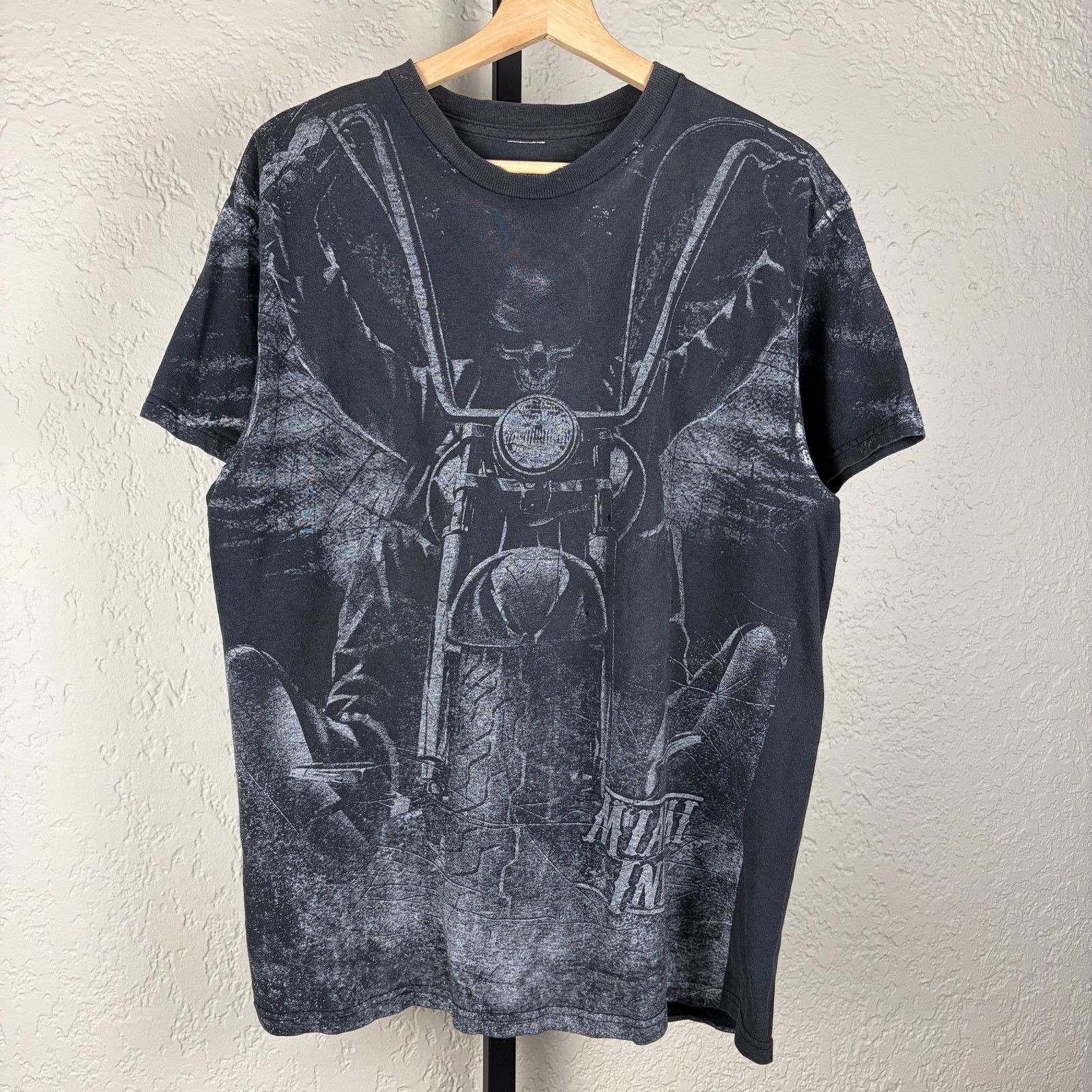 Other Miami Ink Y2k Ghost Rider Aop Biker Tattoo Medium Tee Hoodie, Sweatshirt | FlexRushtees.com