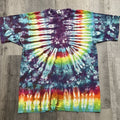 Vintage Vtg Psychedelic 1990s Rainbow Tie Dye Hippie Festival Shirt