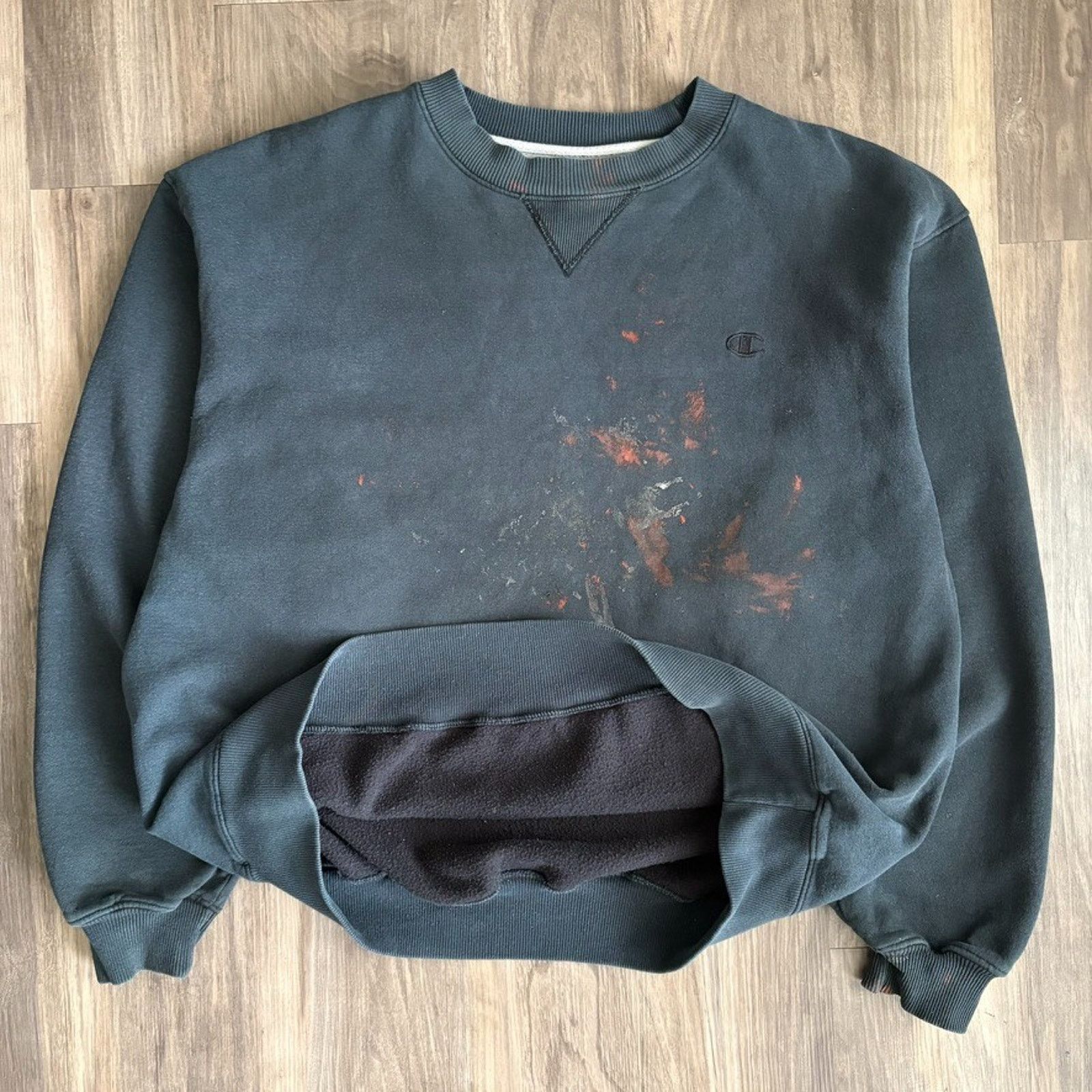 Vintage Gradient Sun Faded Thrashed Distressed Sweatshirt Xl T-Shirts, Hoodie | FlexRushtees.com