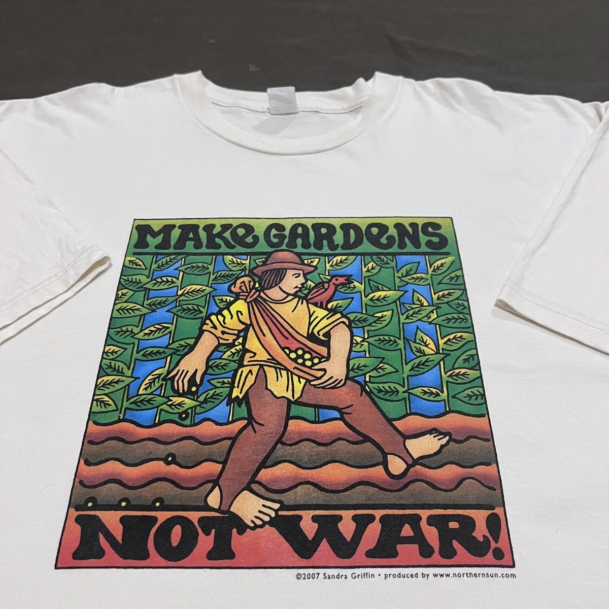 Vintage Y2k Make Gardens Not War Promo Art Tee 3xl Oversized Hoodie, Sweatshirt | FlexRushtees.com