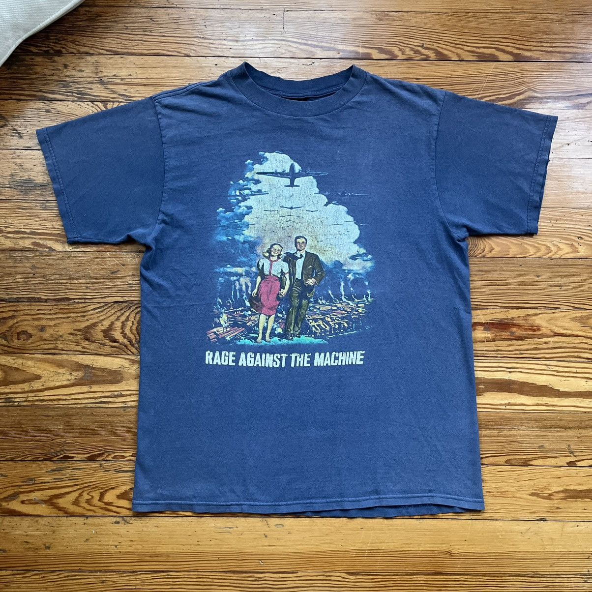 Band Tees Rage Against The Machine Down Rodeo Kruger Vintage Shirt L Hoodie, Sweatshirt | FlexRushtees.com