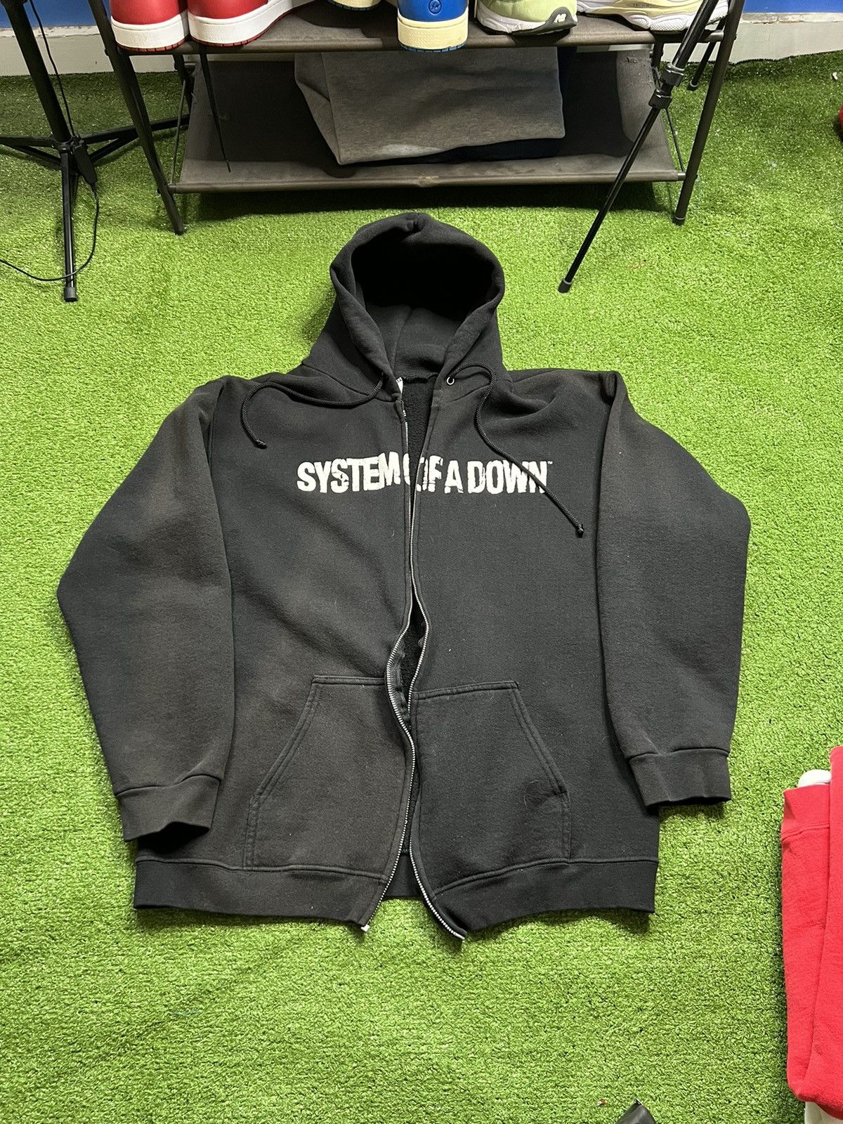 Vintage System Of A Down Faded Black Zip Up Hoodie T-Shirts, Sweatshirt | AU16VibeMintTees.com