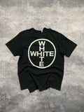 White Off White T Shirt Big Round Logo Black Rare Tee Hoodie, Sweatshirt | FlexRushtees.com