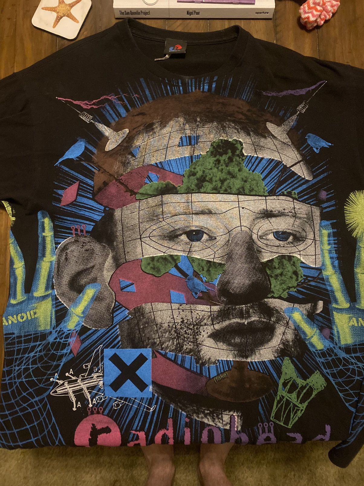 Band Tees Hand Printed Radiohead T Shirt Hoodie, Sweatshirt | FlexRushtees.com