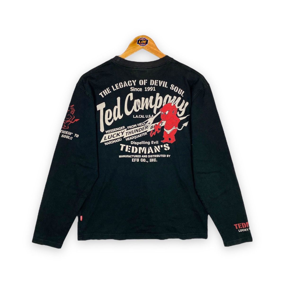 Tedman X Vintage Vtg Tedman S Lucky Clothing Ted Company Longsleeve T Shirt Hoodie, Sweatshirt | FlexRushtees.com