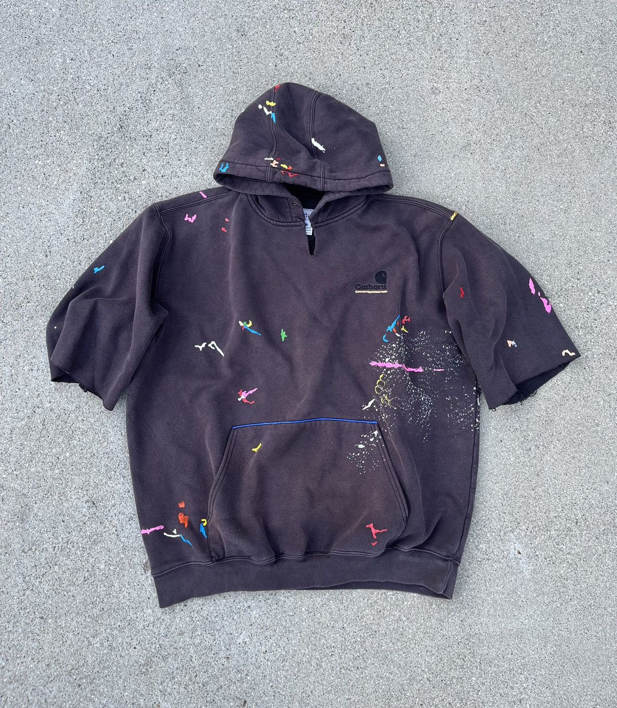 Custom Carhartt Hoodie Sweatshirt Sun Fade Distressed Thrash T-Shirts | FlexRushtees.com