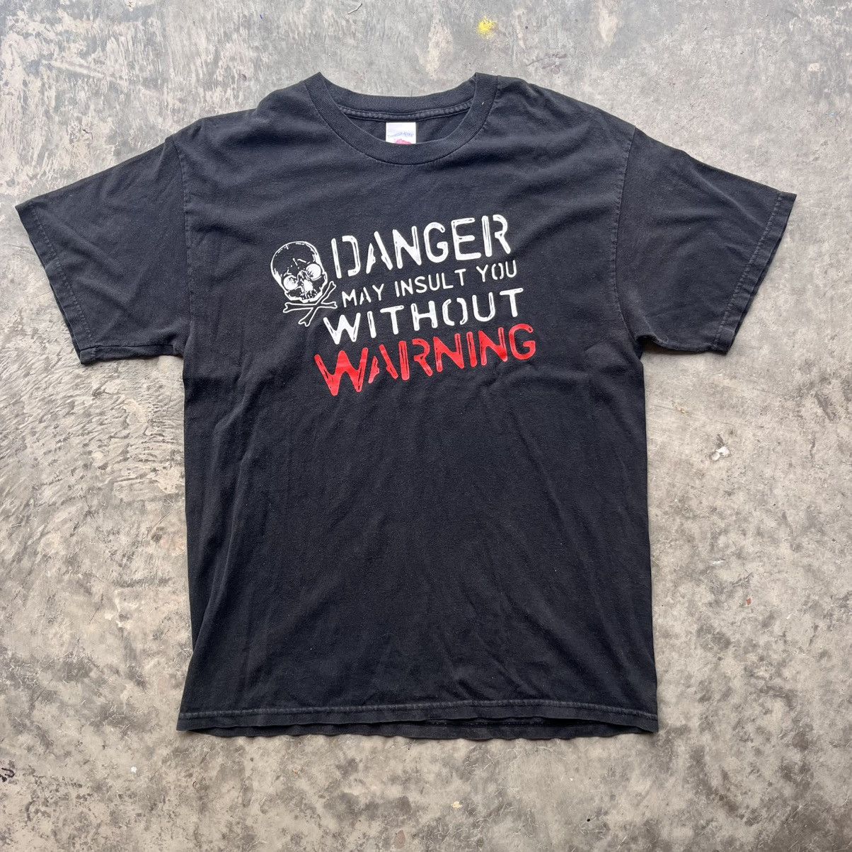 Vintage Y2k Humor Tee Joke Shirt Danger May Insult You Without Warng Hoodie, Sweatshirt | FlexRushtees.com