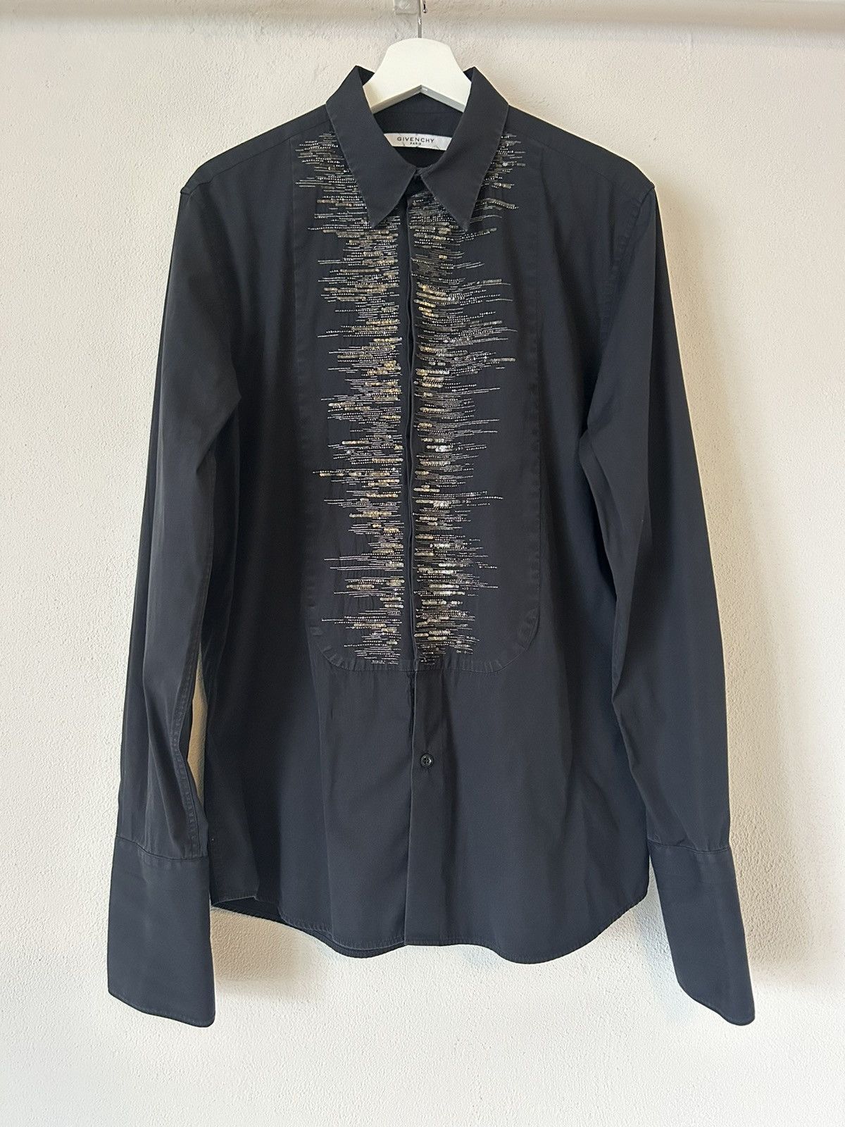 Givenchy Black Embroidered Shirt With French Cuffs Size 41 Hoodie, Sweatshirt | FlexRushtees.com