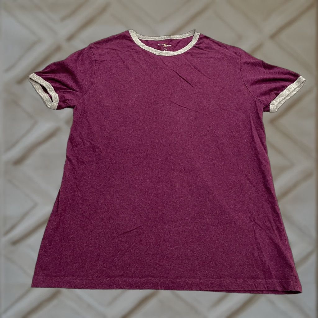 Vintage Goodfellow Co T Shirt Shirt Mens Medium Purple Crew Neck Short Sleeve Cotton Regular Fit Log