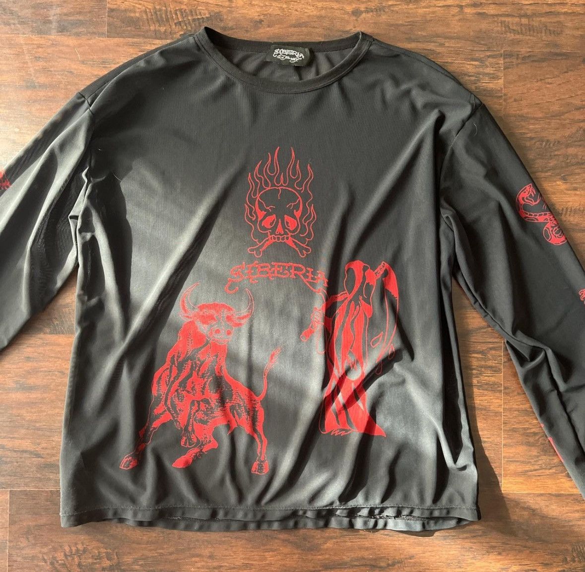 Siberia Hills Ed Hardy X Siberia Hills Tattoo Mesh Long Sleeve