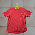 Carhartt Shirt Xl Red Logo Short Sleeve Mens T Shirt K87 Outdoor Heavyweight Pocket Crew Ne