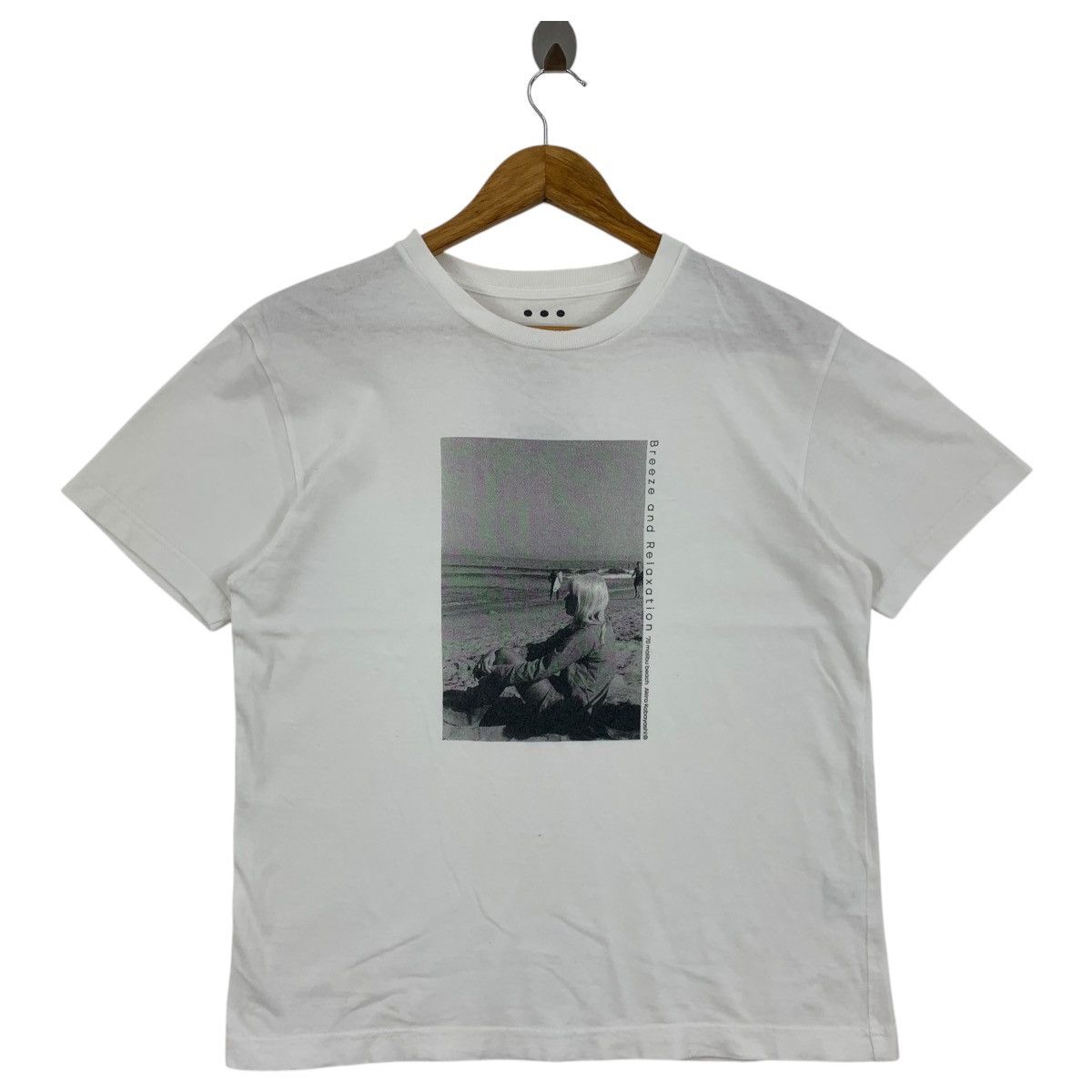 Japanese Brand Akira Kobayashi Japanese Singer Photo Print Malibu Beach Tee