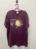 Rare Vintage Nasa Johnson Space Center I Need My Space Tee