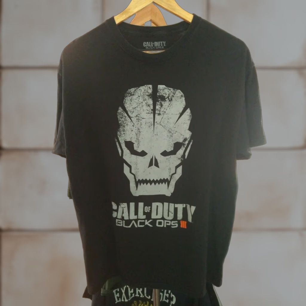 Vintage Call Of Duty Black Ops T Shirt Men L Black Short Sleeve Gamer 2015