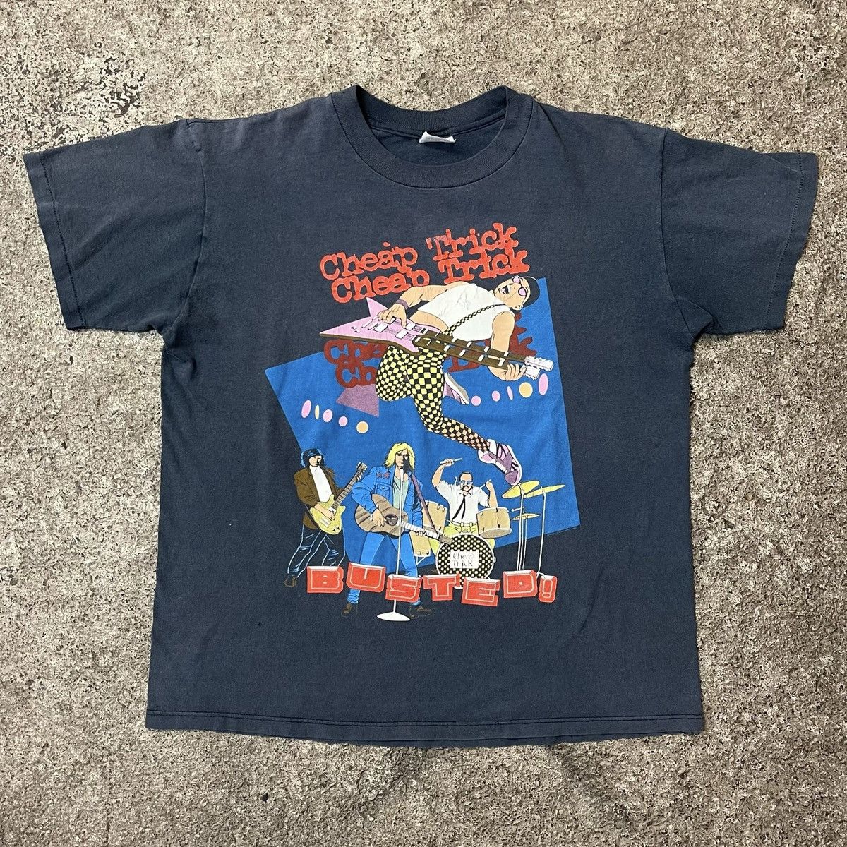 Band Tees Cheap Trick Busted 1990 Japan T Shirt Hoodie, Sweatshirt | FlexRushtees.com