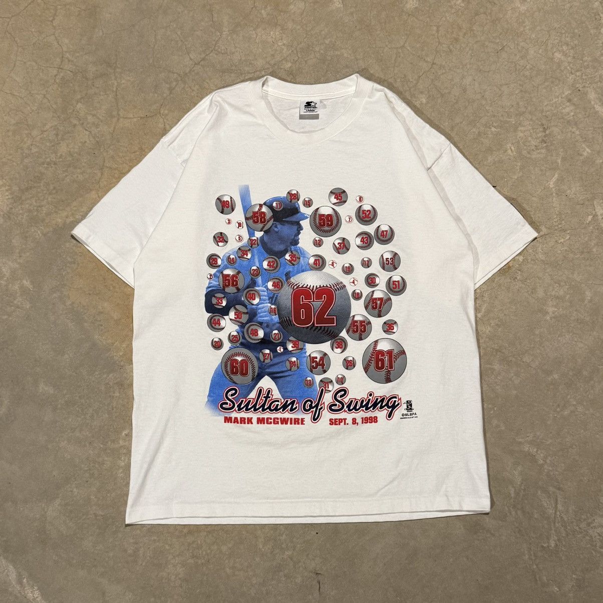 Vintage 1990s Starter Mark Mcgwire Sultan Of Swing Mlb Tee