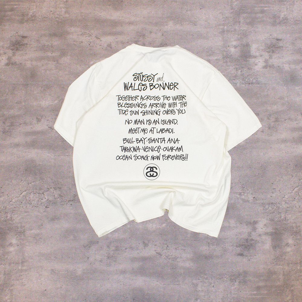 Bonner Stussy Wales Bonner Ocean Song Cream T Shirt