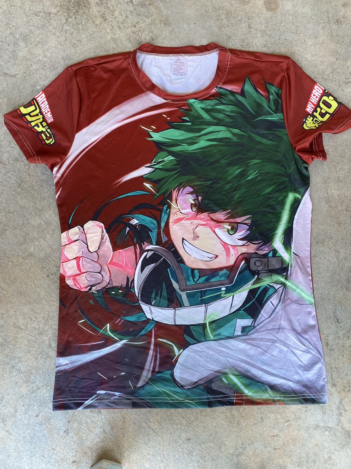 Vintage My Hero Academia All Over Print 100 Polyster
