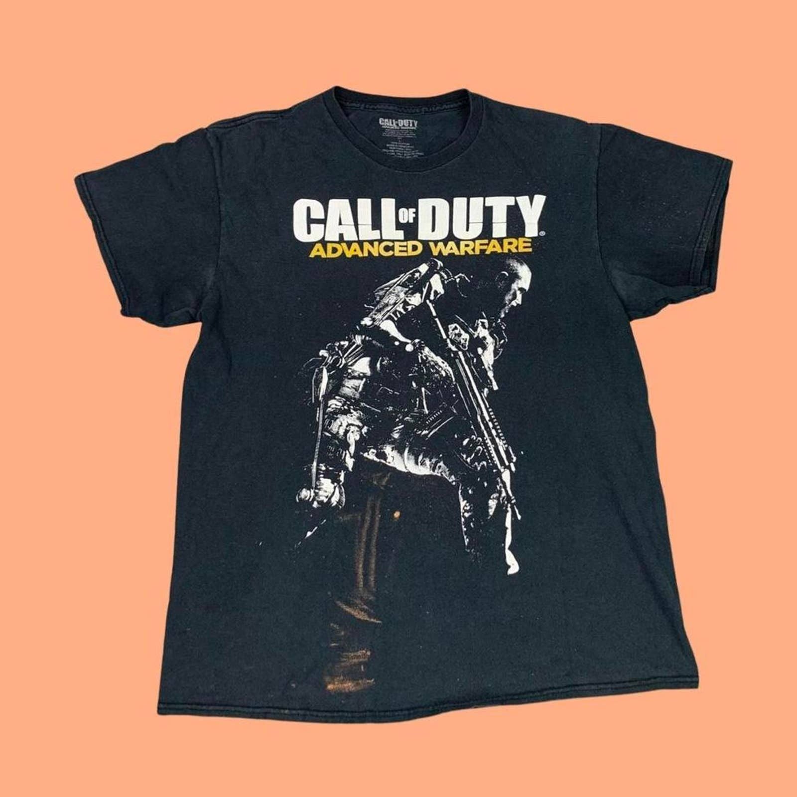 Vintage 2014 Call Of Duty Advanced Warfare Bleached T Shirt Hoodie, Sweatshirt | FlexRushtees.com