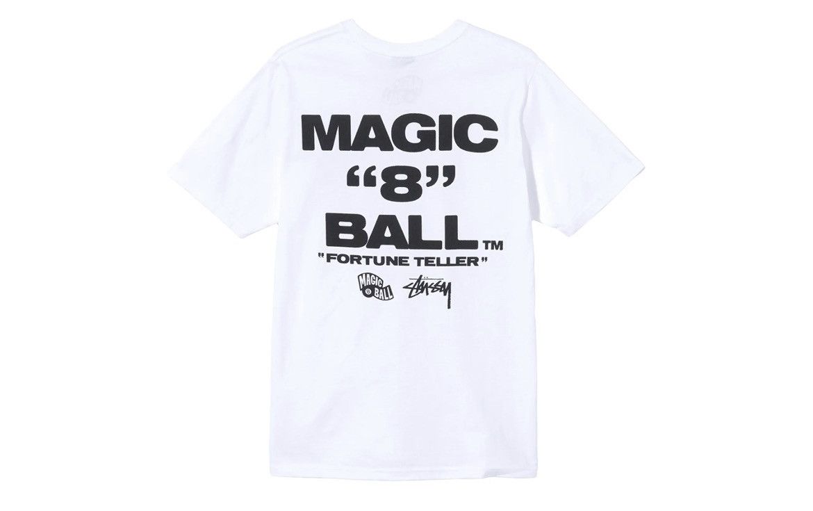 Stussy Magic 8 Ball Tee Shirt White Deadstock Hoodie, Sweatshirt | FlexRushtees.com