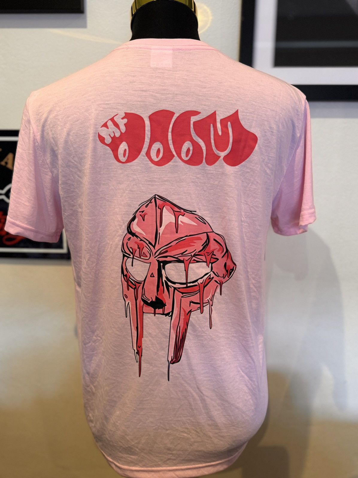 Doom Mf Doom Cotton Blend Chest Back Logo Print Tee