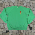 Vintage Screen Stars Sweatshirt Mens L Green Ireland 90s Crew Neck Pullover Embroidered Logo