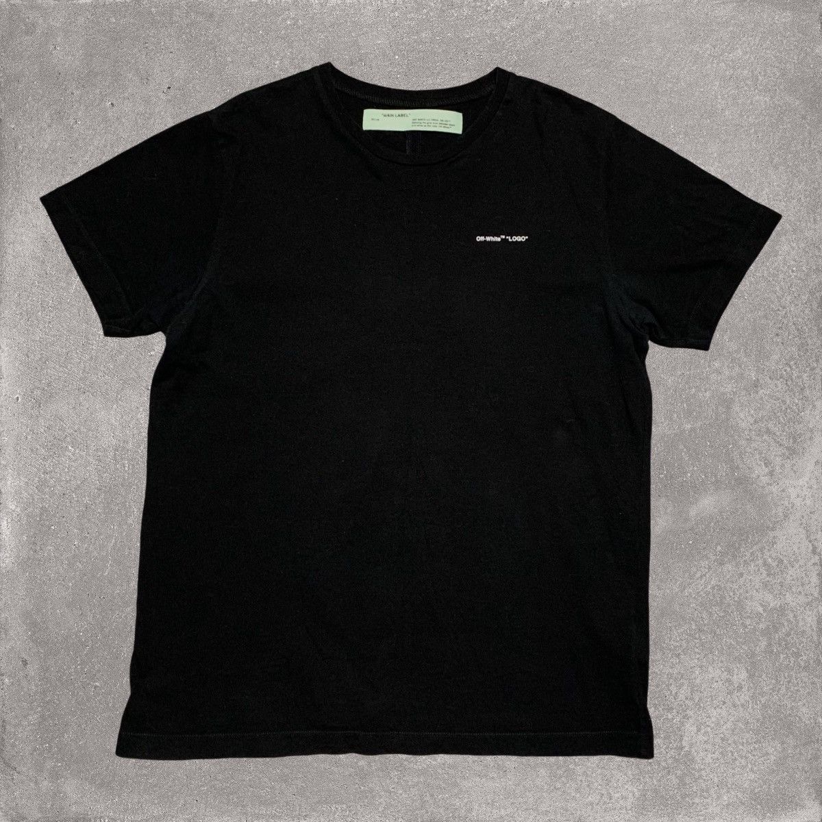 White Off White Large Off White Logo Black Tee Vigil Abloh Hoodie, Sweatshirt | FlexRushtees.com