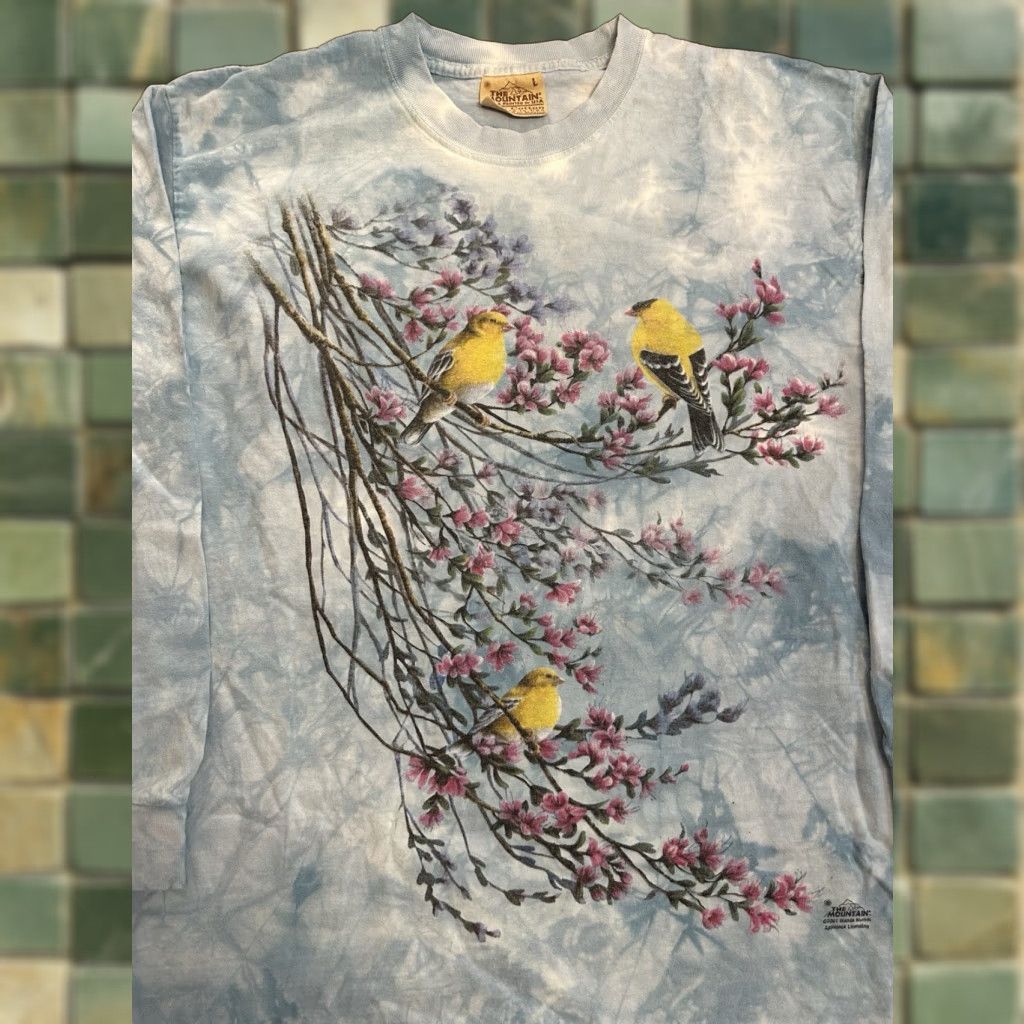 Mountain Vintage The Mountain T Shirt Shirt Men Regular M Birds Nature Tie Dye Leopard Animals 2