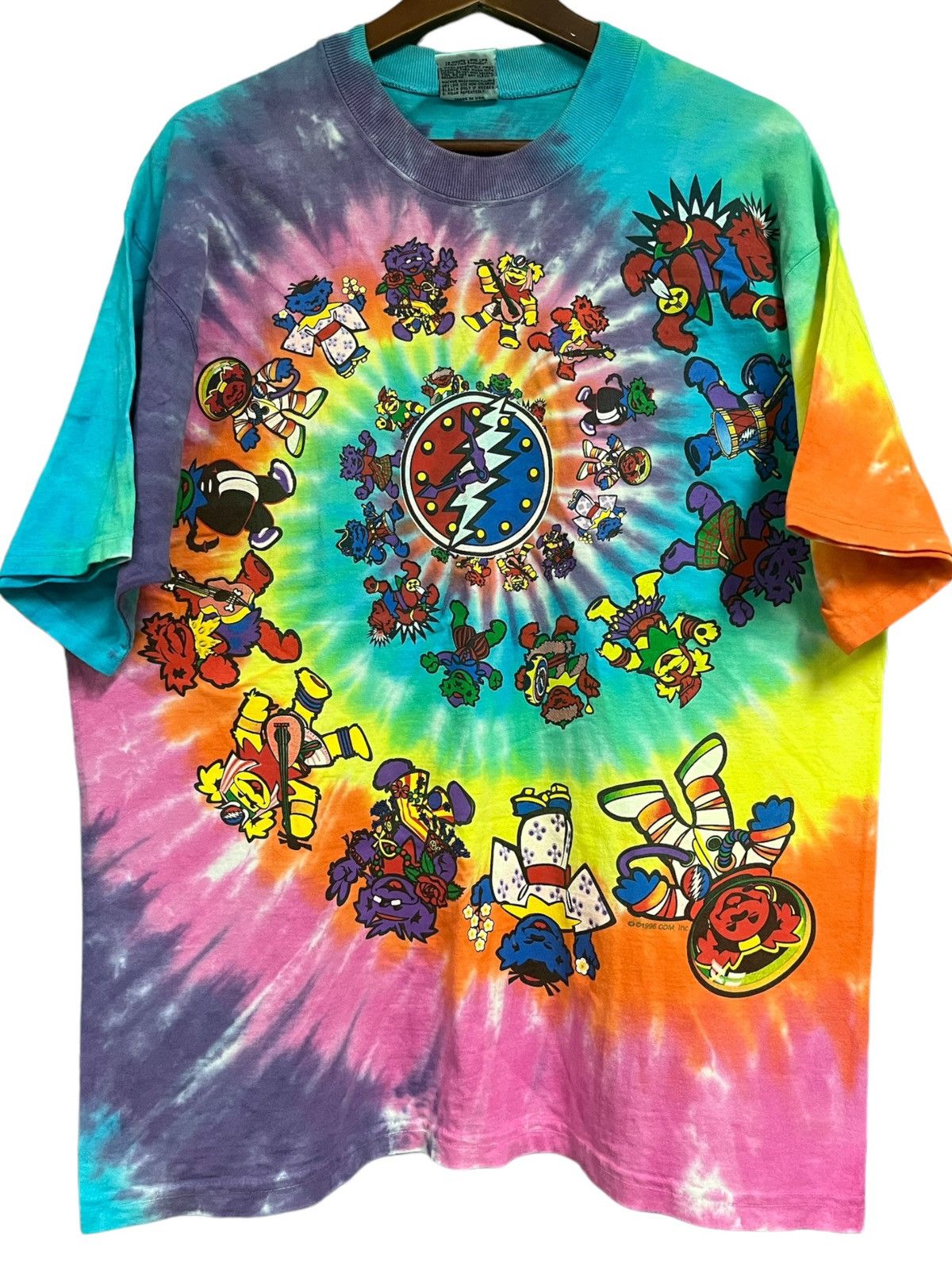 Grateful Dead X Vintage Vintage Grateful Dead Spiral Tie Dye 90s T Shirt Hoodie, Sweatshirt | AU16VibeMintTees.com