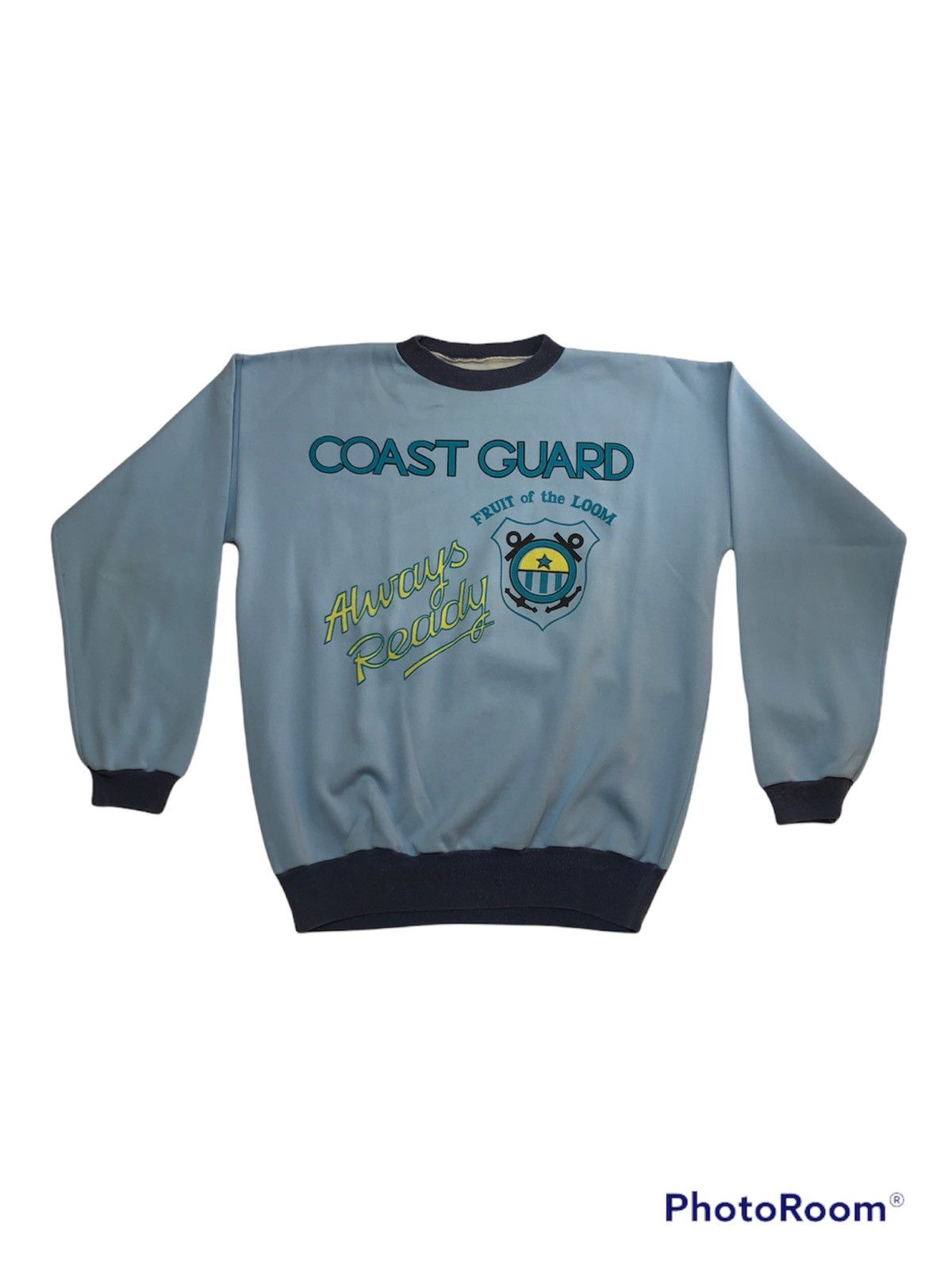 Vintage 80s Fruit Of The Loom Coast Guard Sweatshirt