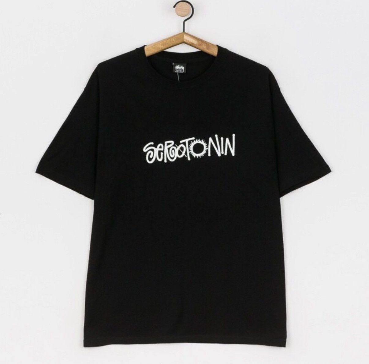 Authentic Stussy Seratonin T Shirt Tee In Black Hoodie, Sweatshirt | FlexRushtees.com