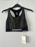 Vetements Matrix Print Sports Bra Top