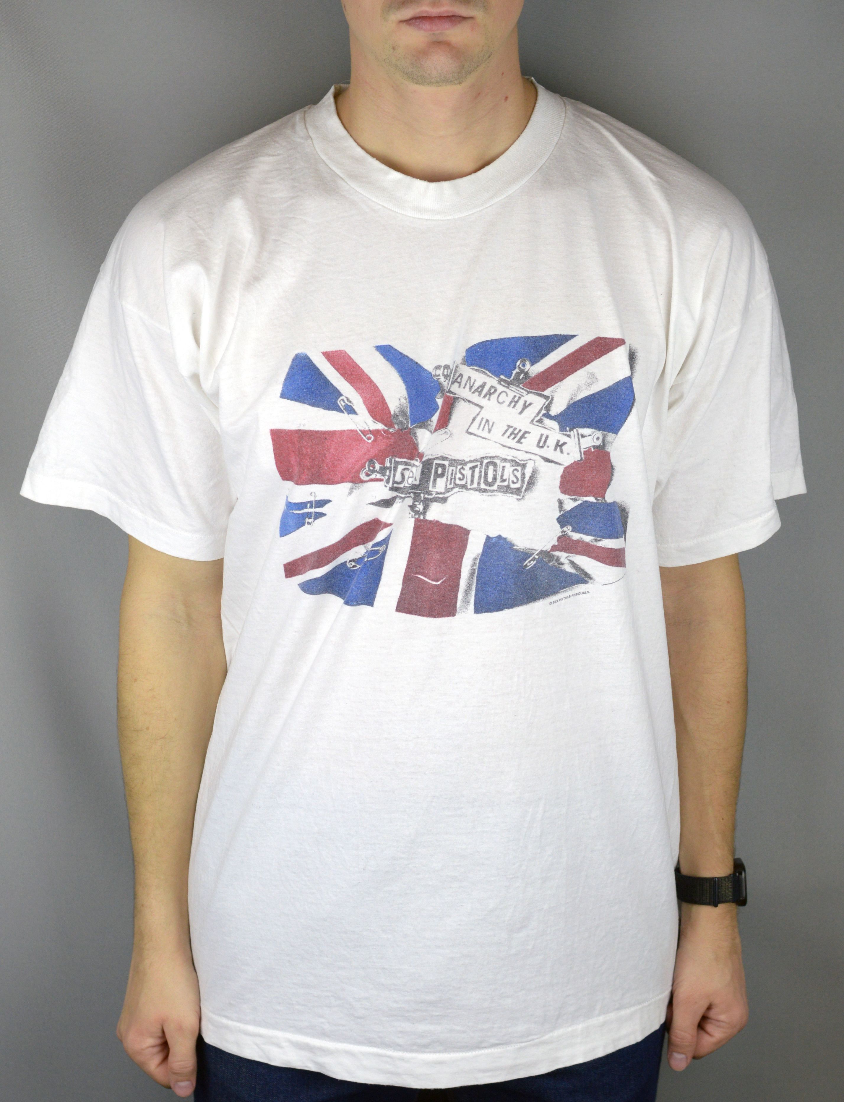 Vintage Sex Pistols Anarchy In The Uk 90s T Shirt Hoodie, Sweatshirt | FlexRushtees.com