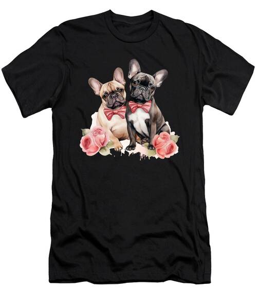 French Bulldog Puppy Pink Red Love Valentine's Day #1 T-Shirt