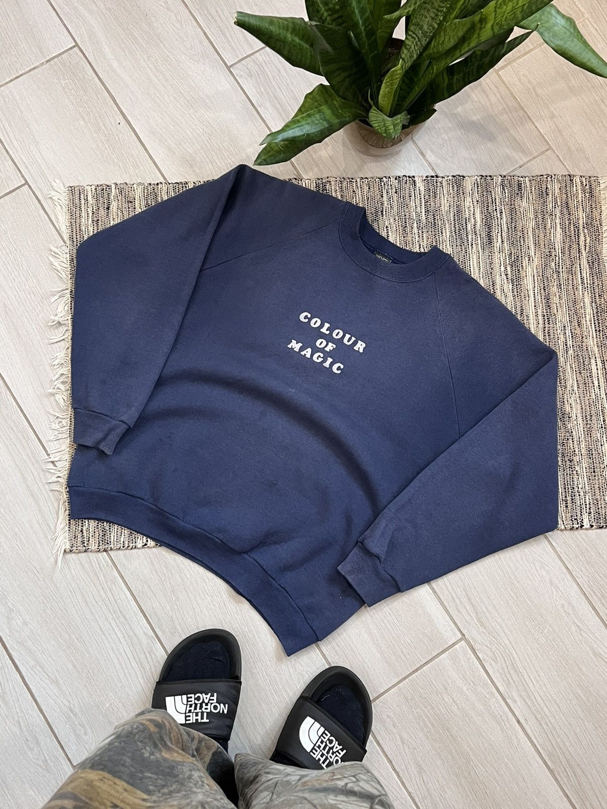 Vintage Screen Stars Sweatshirt Colour Of Magic Navy Faded