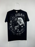Vintage Iron Maiden Big Logo Full Printed Tee Hoodie, Sweatshirt | FlexRushtees.com