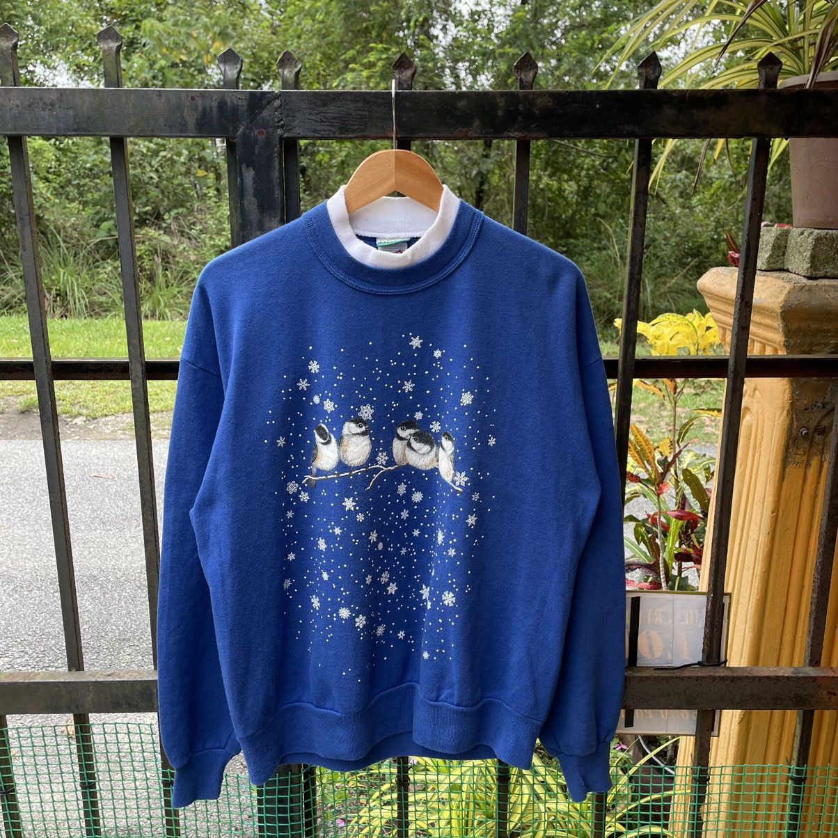 Vintage Jerzees Habitat Of Cute Bird Sweatshirts