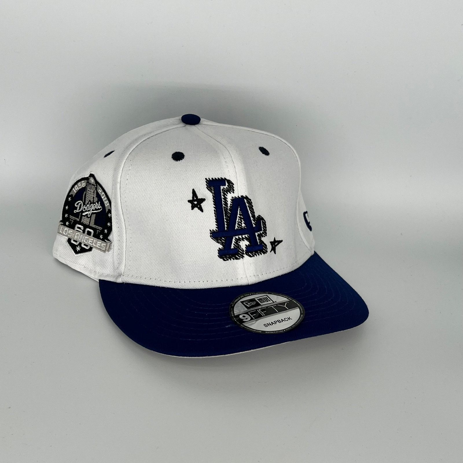 New Era White Blue Los Angeles Dodgers 60th Anniversary New Era Mlb