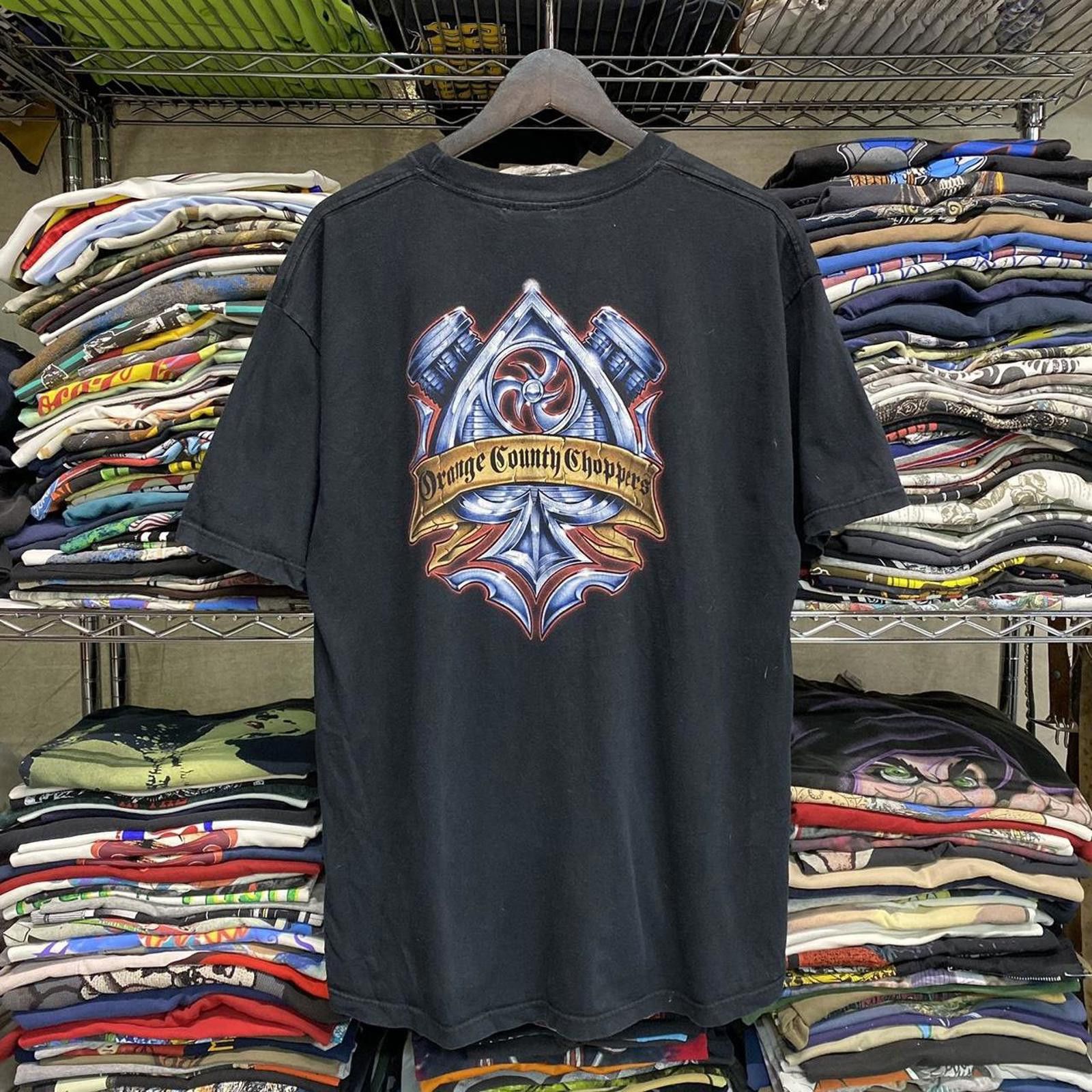 Other Y2k Orange County Chopper Chrome Spade Graphic Biker Tee Hoodie, Sweatshirt | FlexRushtees.com