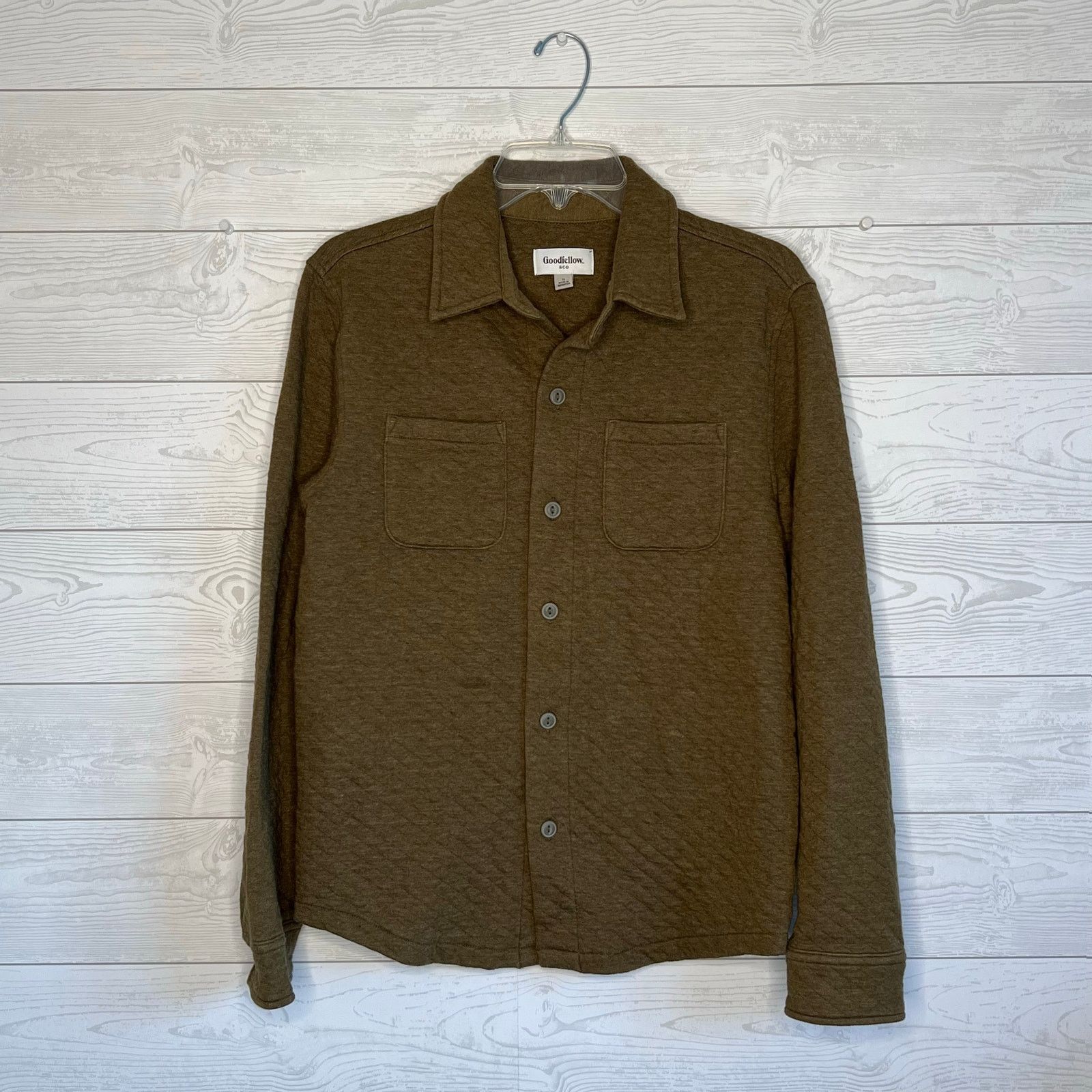 Other Goodfellow Co Olive Green Quilted Shacket Size Small