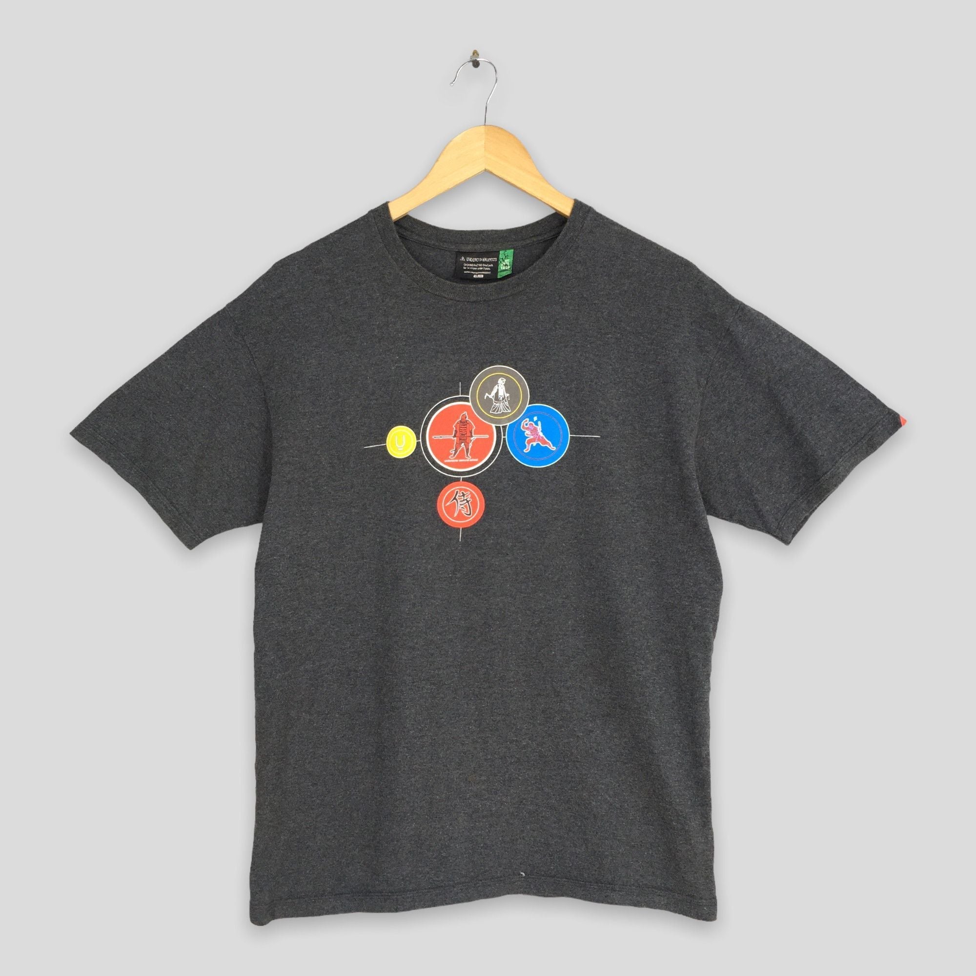 Ss2000 Undercover Japan Samurai School Gray T Shirt Medium Hoodie, Sweatshirt | FlexRushtees.com