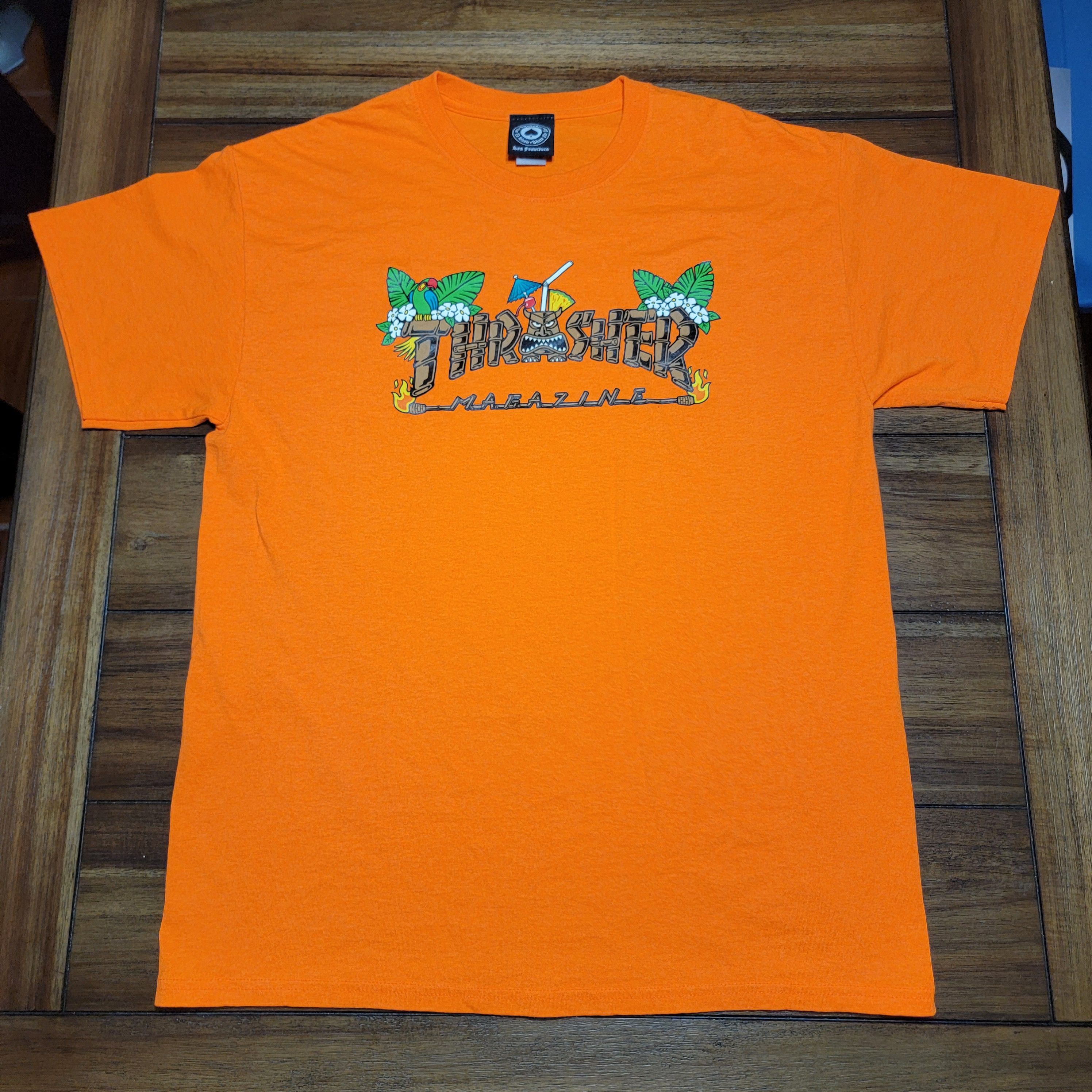Thrasher Magazine Ss Unisex Tee Tropical Thrasher Large