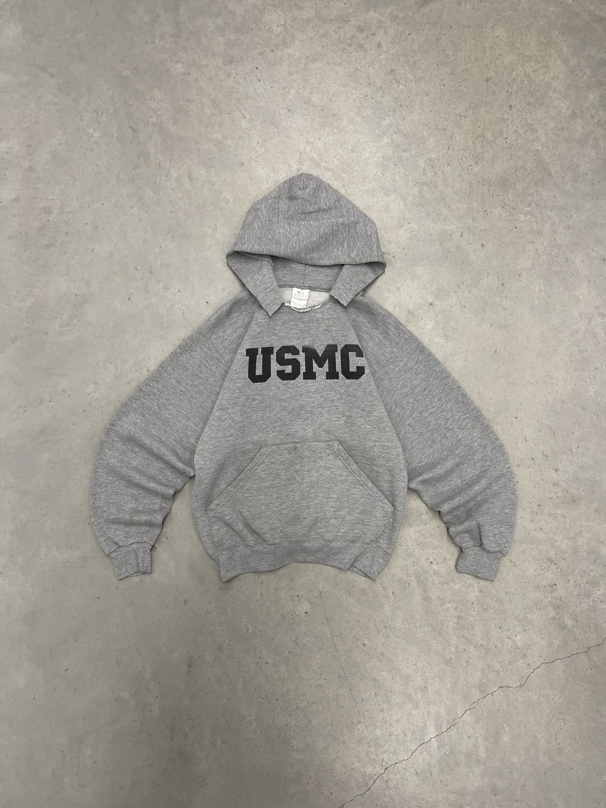 Russell Athletic Vintage Usmc Grey Hoodie