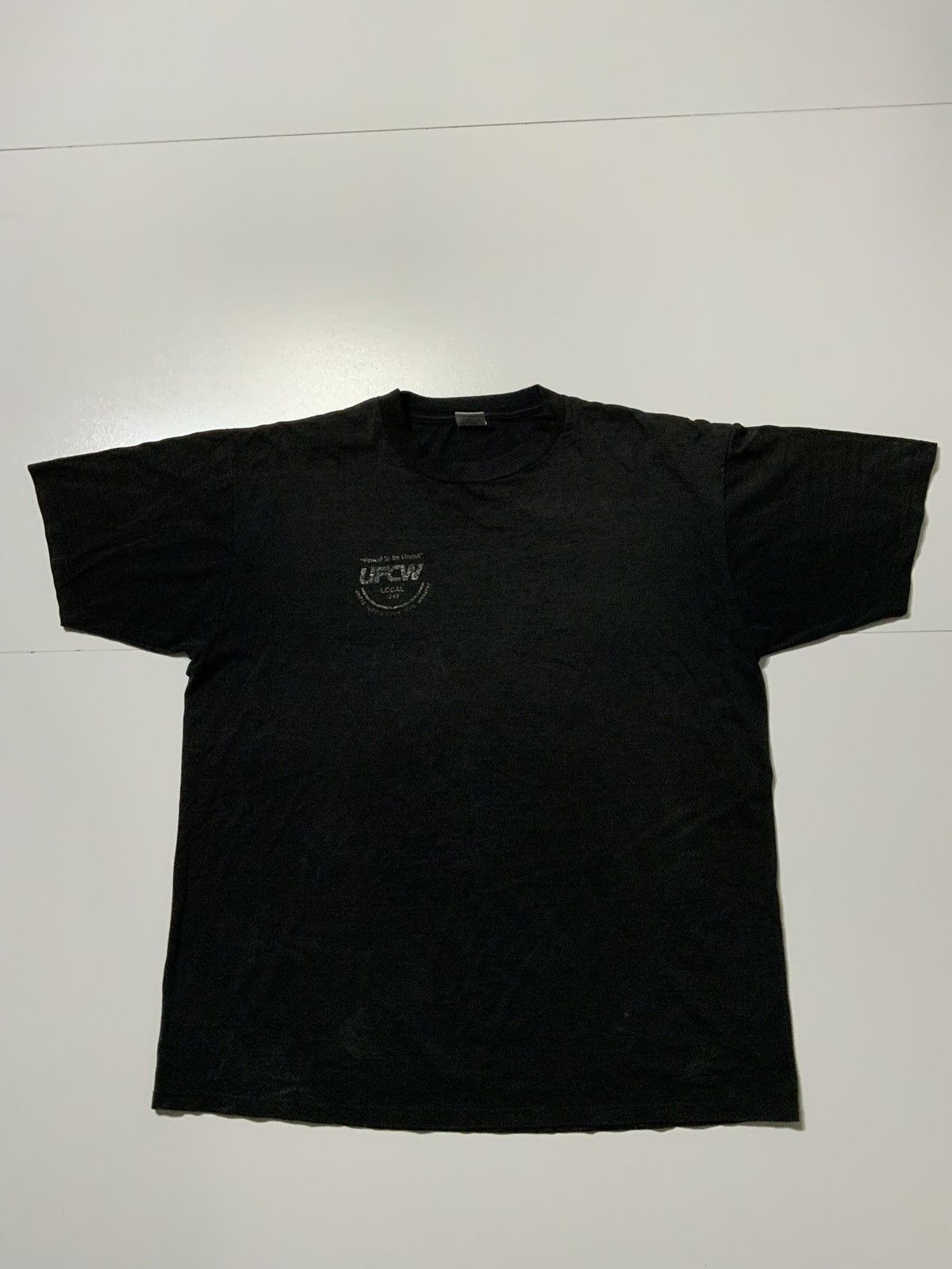 Vintage Jerzees Super T Ufcw Union Faded 50 50 Crew T Shirt