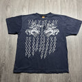Vintage Tattoo Ink Y2k Chains Wolf T Shirt Blue Medium Hoodie, Sweatshirt | FlexRushtees.com