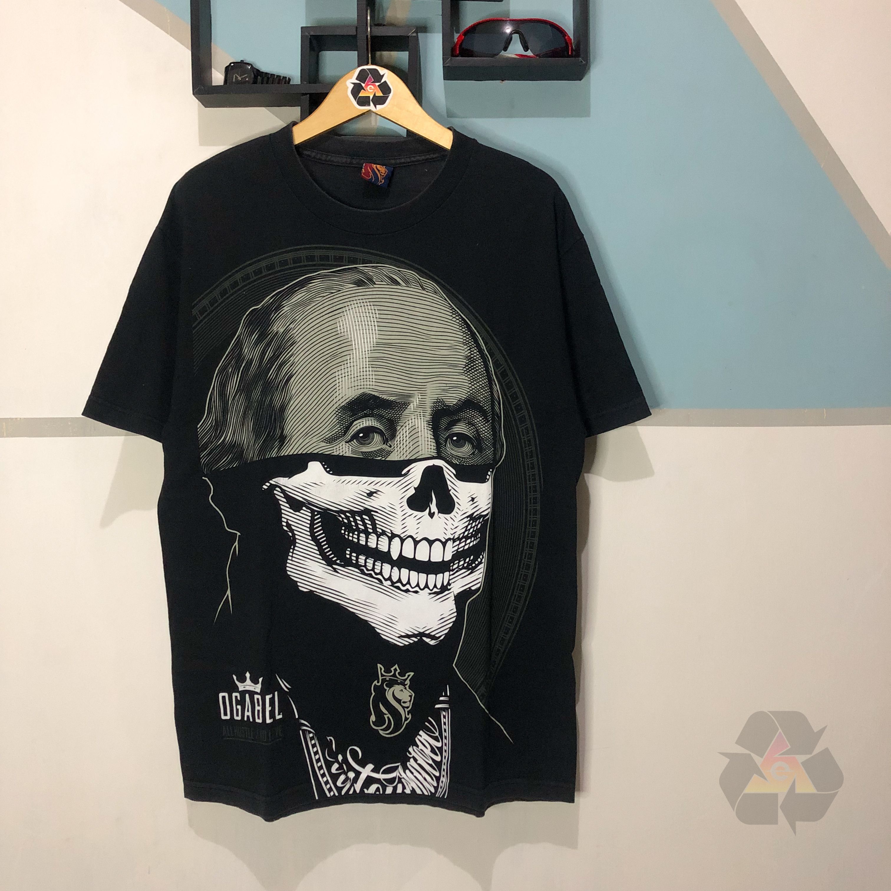 Vintage Ogabel Double Printed All Hustle No Love T Shirt Hoodie, Sweatshirt | FlexRushtees.com