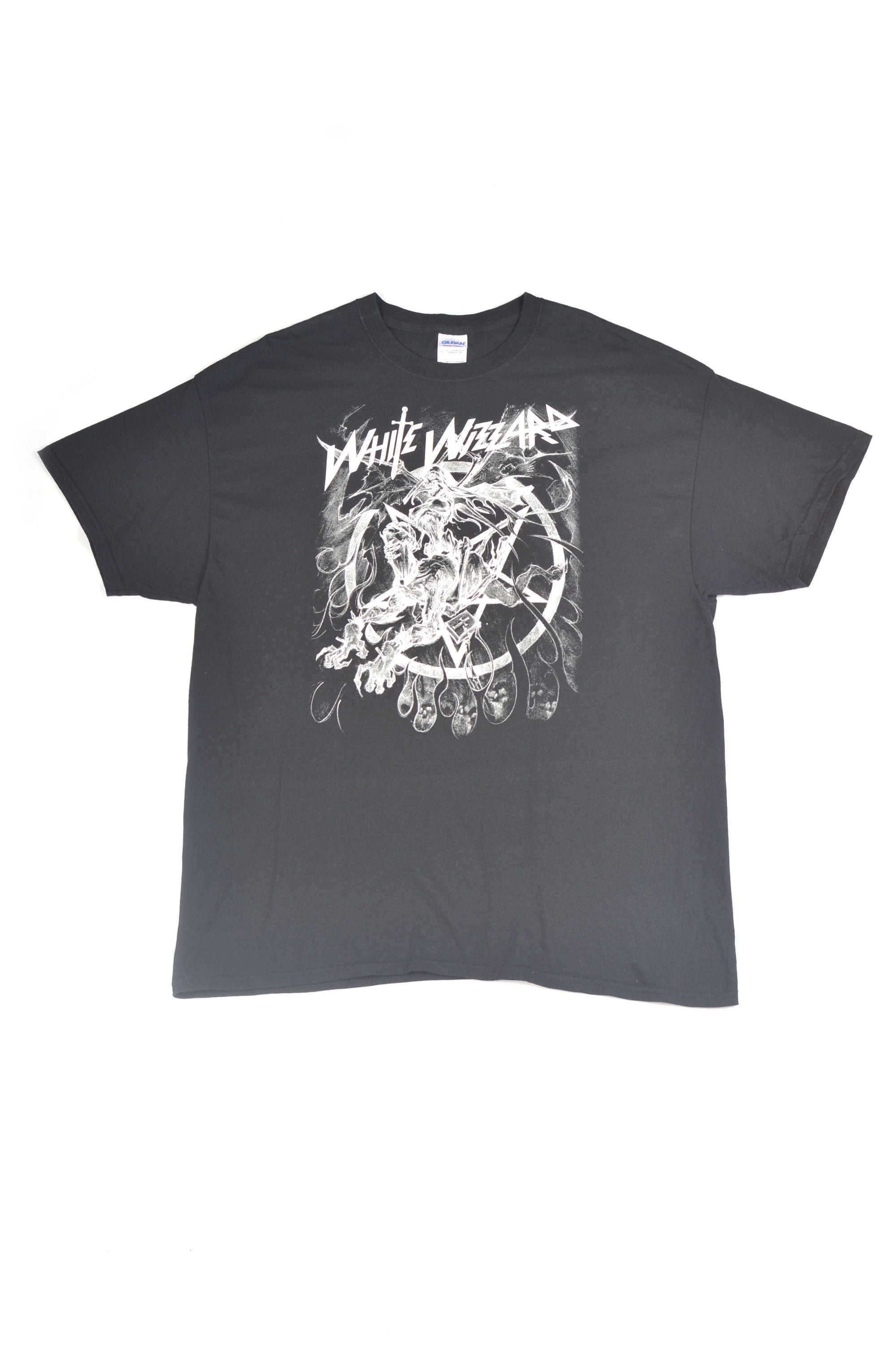 Vintage White Wizzard The Devils Cut European Tour Metal T Shirt Hoodie, Sweatshirt | FlexRushtees.com